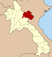 Carte du Laos mettant en évidence la province de Houaphan.