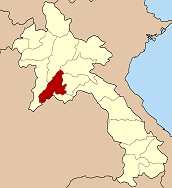 Carte du Laos mettant en évidence la province de Vientiane.