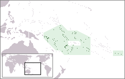 Carte de localisation des Territoires britanniques du Pacifique occidental