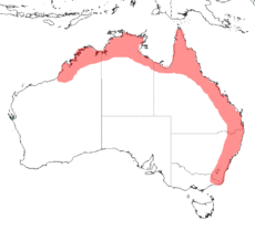 Image de répartition, en Australie