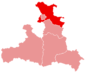Localisation du Bezirk de Salzbourg-Umgebung dans le Land autrichien de Salzbourg