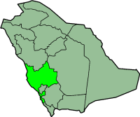 Carte de l'Arabie saoudite mettant en évidence la province de Makkah.