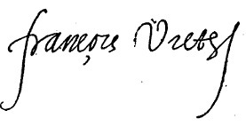 signature de François Viète en 1598