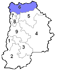 Carte de la Seine-et-Marne montrant la sixième circonscription