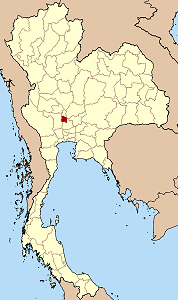 Province d'Ang Thong en rouge