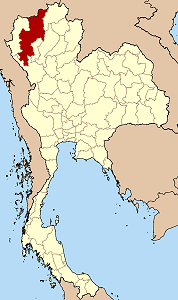 Province de Chiang Mai en rouge