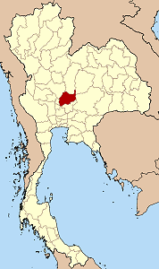 Province de Lopburi en rouge