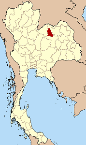 Province de Nong Bua Lamphu en rouge