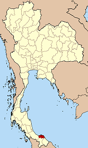Province de Pattani en rouge