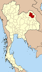 Province de Sakhon Nakhon en rouge