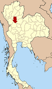 Province de Sukhothaï en rouge