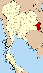 Province d'Ubon Ratchathani en rouge