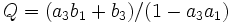  \quad Q=(a_3b_1+b_3)/(1-a_3a_1) 
