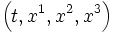 \left(t,x^1,x^2,x^3\right)