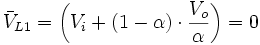 \bar V_{L1}=\left(V_i+(1-\alpha)\cdot \frac{V_o}{\alpha}\right)=0