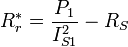 R_r^*=\frac{P_1}{I_{S1}^2}-R_S
